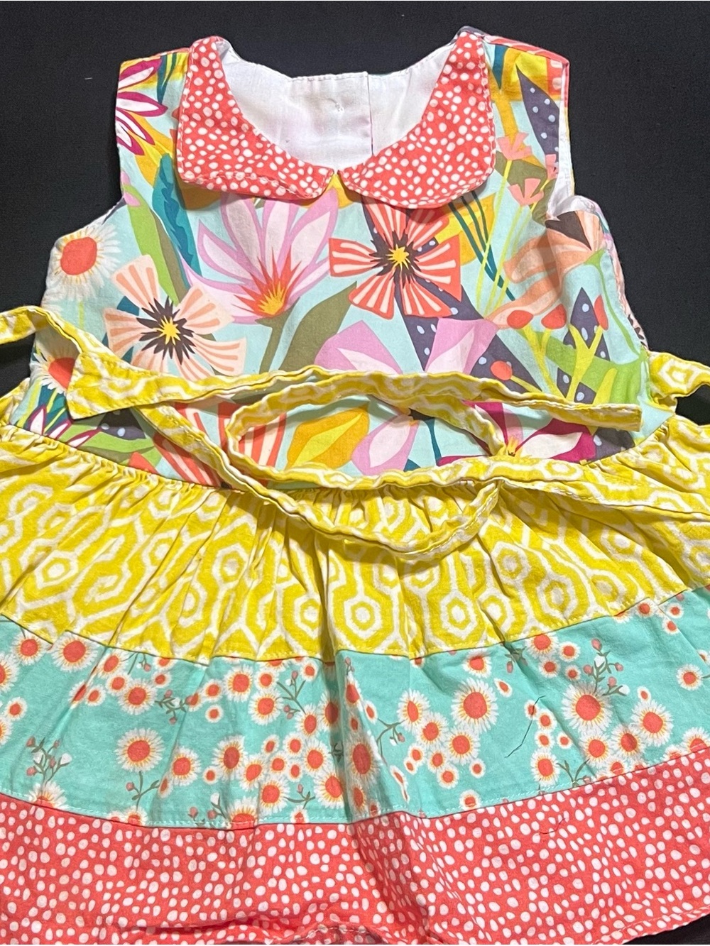 Cheeky Plum Floral & Polka Dot Tiered Sundress